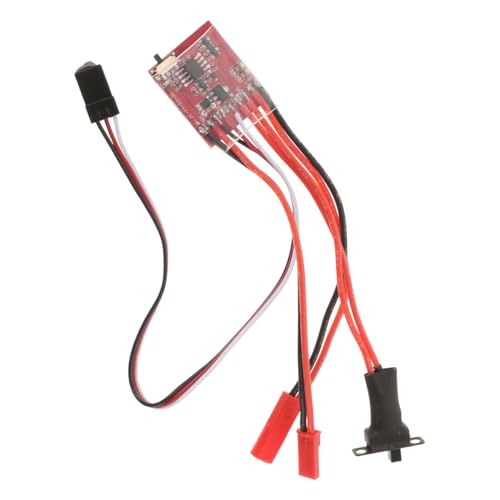 Luxshiny 30A Brushed ESC with Brake for RC Cars and Boats Dual Way Speed Controller for Enhanced Performance in DIY Projects Compatible with RC Tanks and Crawlers