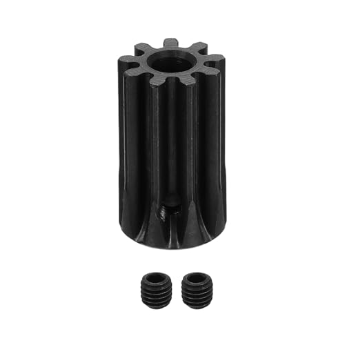 uxcell 1.5 Mod 9T Spur Gear 6mm Bore, 1045 Steel Pinion Gear Black Surface Treatment, 20°Pressure Angle, for Spur Rack and RC Model Car or Motor DIY - size: 1.5 Mod 9T, 6mm