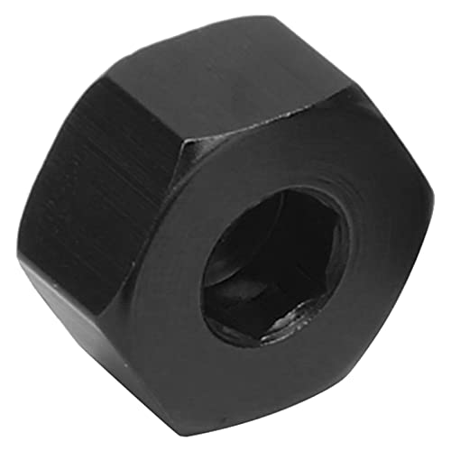 4pcs RC Hex Combiner, Wheel Hub Hex Adapter 5mm to 12mm Combiner Available for WPL D12 1/10 RC Model Trucks (Black BL)