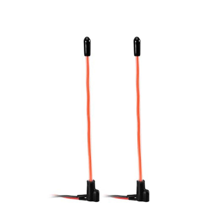 INJORA LED Whip Light Bottom Fixed for 1/18 TRX4M 1/24 RC Crawlers (Red) - color: Red