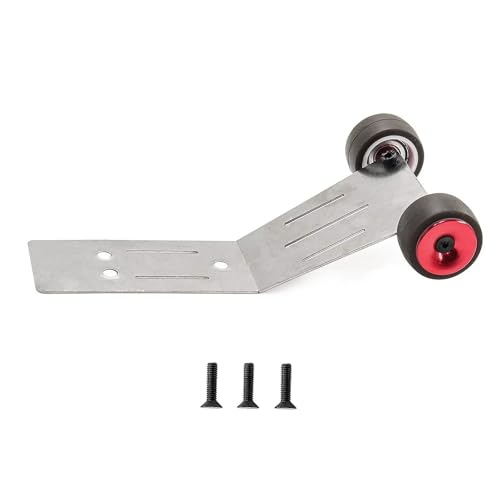RC car Components Compatible with Traxxas for Mini for MAXX Monster Truck RC Car Upgrade Parts Accessories Metal Wheelie Bar DIY 107154 1(Red) - color: Red