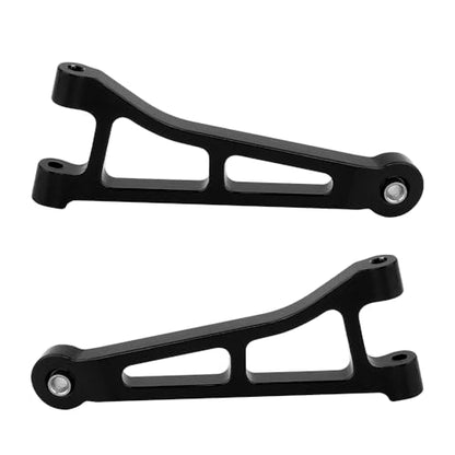 Aluminum Front Rear Swing Arm & Steering Knuckle C-Hub Kit Compatible with 1/14 MJX Hyper Go 14210 14209 H14BM RC Upgrade Parts (Black) - color: Black