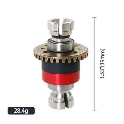 Assembled Differential 30T Front and Rear Universal Upgraded Metal Differential for 1/18 Granite GROM 1/14 Mojave Accessories for 1/18 2S Granite Big Foot Truck Granite GROM RTR (RED) - color: Red