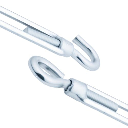 Stainless Steel Turnbuckle Kit, 10PCS Adjustable Turnbuckle Tensioner for Metal Cable Wire, Hook and Eye Tensioners for Shade Sails, Heavy Duty,Rust-Proof,1/4 inch (M6) - style: M6