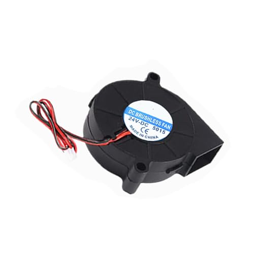 2 Pcs 50x50x15mm 5015 24V DC Brushless Blower Cooling Fan Turbine Turbo for 3D Printer and Other Small Appliances Series Repair Replacement (24V) - size: 24V