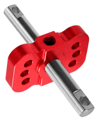 RC Aluminum Differential Locker Spool Diff Locker Mounts Upgrades Part for 1/10 Slash/Rustler/Stamped/Bandit 2WD RC Car,Alloy Differential Locker Spool HopsUp,Red