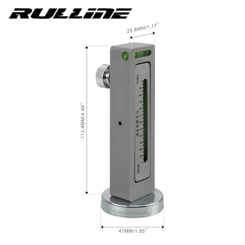 RULLINE Magnetic Camber Gauge for 11-25" Rims – 2Pk Alignment Tool | Magnetic gauge mounts to steel hubs/rotors. Measures camber angle. For DIY alignment on cars/trucks/RVs. 2-pack - size: 2 PACK