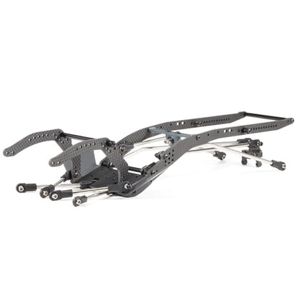 Stainless Steel Links Kit and Carbon Rear Link Riser, Fit for V3 Chassis | 4mm Stainless Steel Links with 16 Rod Ends, Based on Capra Portal Axle, Adjustable Wheelbase