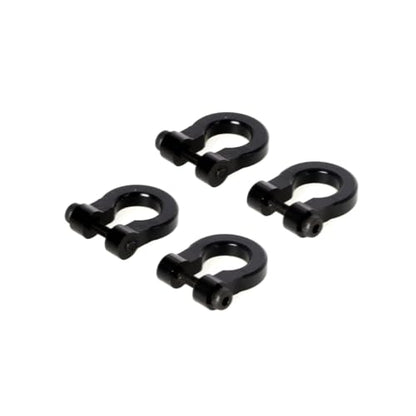 LCX 1/10th RC Crawler Car 4PCS Aluminum Bumper Tow Shackle Set for TRX4 TRX6 SCX10 II SCX10 III SCX10 PRO Gen7 Gen8 Gen9, Upgrades Parts Accessories (Black - CNC) - color: Black - Cnc