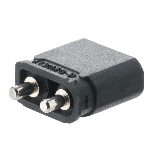 ELFCULB 10pcs Amass XT30UPB-M Connectors, XT30 Upgrade Male Power Connectors for Mini UAV, RC and Robotics Applications (Black) - color: 10pcs XT30UPB