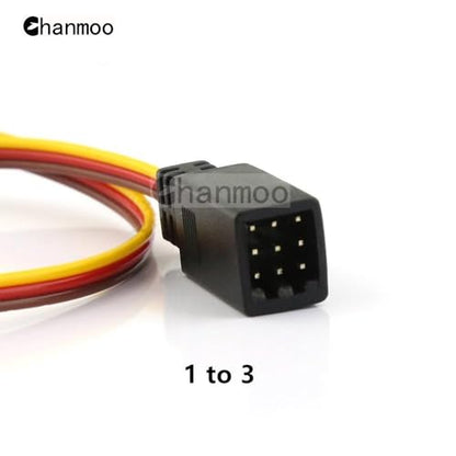 RC JR Style Servo Splitter 1 Male to 2/3/4/5/6 Female Y Harness Leads Y Splitter Cable Lead Wire 350mm for RC Cars Airplane Drone Receiver Servo ESC Cable Servo Fan 2Pcs (1 Male to 3Female) - style: 1 Male to 3Female