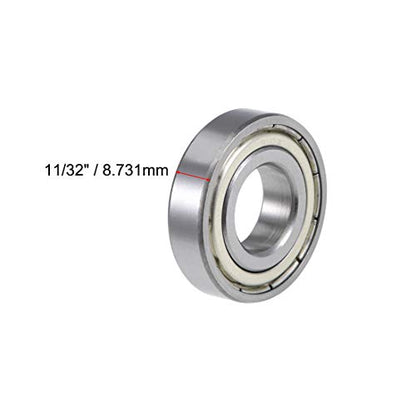uxcell R10ZZ Deep Groove Ball Bearing 5/8-inchx1-3/8-inchx11/32-inch Shielded Z2 Lever Bearings 10pcs - size: 5/8"x1-3/8"x11/32"