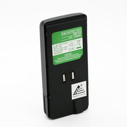 ExpertPower® 9.6V 1500mAh NiMH Replacement Battery for Alinco EBP-48, EBP-48N, EBP-51, EBP-51N – Compatible with DJ-193, DJ-195, DJ-196, DJ-296, DJ-438, DJ-493, DJ-496, DJ-596 Radios - size: EBP-51