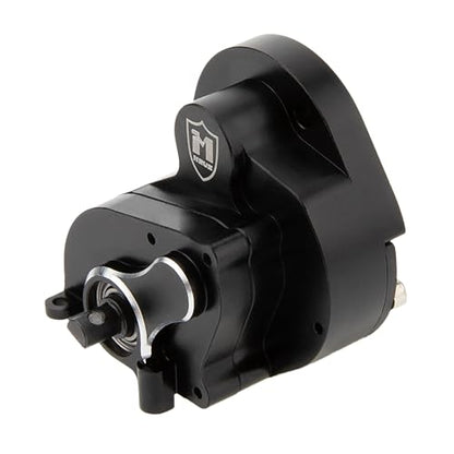 MEUS Racing SCX24 Transmission Aluminum Complete Gearbox for 1/24 Axial SCX24 RC Crawler (Brushless, Black)