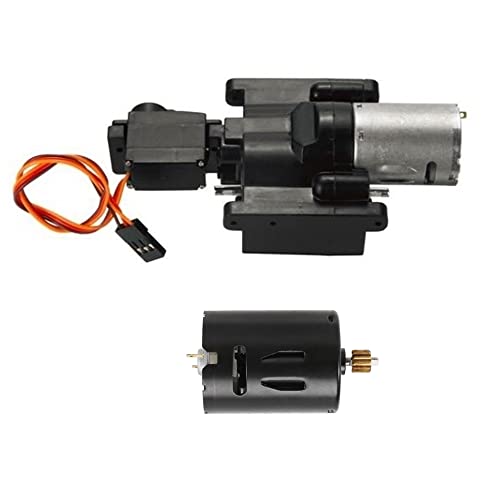 CRUMPS 370 Motor 2 Speed Gearbox with Steel Gear Drive Shaft for WPL C14 C24 B14 B36 MN D90 MN-90 MN99S RC Car Upgrades Parts (Color : D), CRUMPS228 - color: D