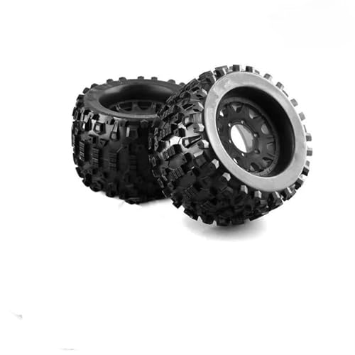 for HPI for Redcat for Rovan for Savage 2PCS 165MM for Monster Truck Wheels Rim Tire Set 12 14 17mm Hub Hex for 1/8 Off-Road RC Car Rc Car Tires(P3) - size: P3