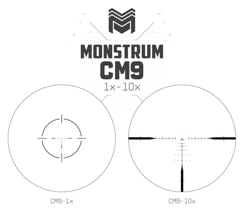 Monstrum Beast ED 1-10x First Focal Plane FFP LPVO Scope - style: CM9 Reticle