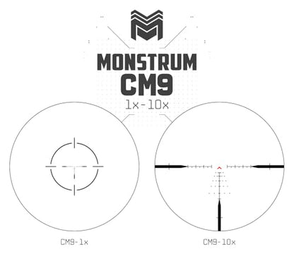 Monstrum Beast ED 1-10x First Focal Plane FFP LPVO Scope - style: CM9 Reticle