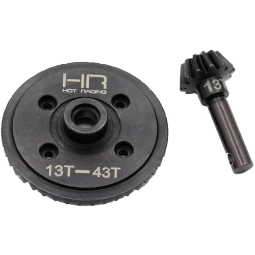 Hot Racing SWRA9433 43t/13t Steel Helical Diff Ring/Pinion Underdrive Gear Set