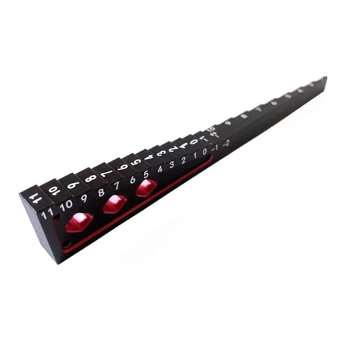Aluminum RC Ride Height Gauge RC Measuring Tool for 1/8 1/10 Cars - color: Black Red