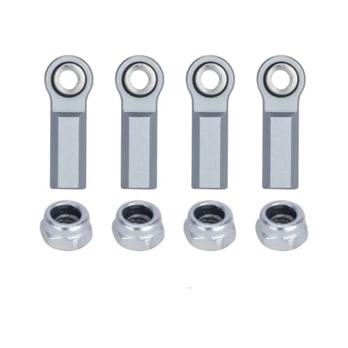1/10 RC Crawler Rod Ends,4pcs M4 Aluminum Chassis Link Steering Rod Straight Rod Ends/Bend Rod Ends for 1/10 RC Crawler SCX10 TRX4 Capra VS4-10 Wraith (Straight 7mm T) - color: Straight 7mm T
