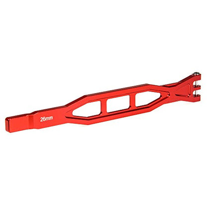 Aluminum Alloy Battery Holder RC Battery Holder Strap Fixed Mounting Plate for 1/10 RC Crawler Car TRX4 TRX-4 Upgrades Upgrades Parts (Red) - color: Red