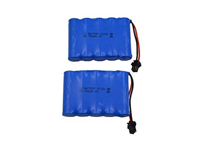 Blomiky 6V 700mAH Ni-Cd Battery Replacement for Old Version Amphibious Stunt RC Cars 4WD 1/18 High Speed RC Buggy Vehicle / GS02 Battery 2 Pack