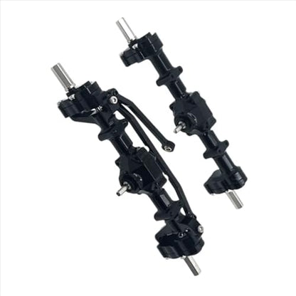 Rc Crawlers Axles Compatible With WPL C14 C24 C34 B14 B24 RC Car Upgrade Part Accessories Front Rear Portal Bridge Axle Differential Assembly Kit(Red) - color: Red