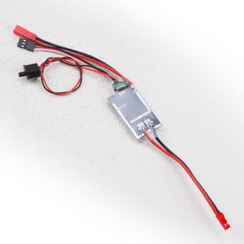 ZORZA 1Pcs Bidirectional 10A Brushed ESC with Mid-Position Brake PWM Compatible for 2S-4S Batteries RC Brushed Motor Speed Controller for DIY Boats Tanks Cars