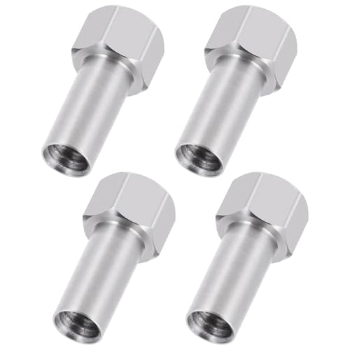 Stainless Steel M2.5 Extended Wheel Nuts 2/3/4/5/6mm Upgrade for 1/18th TRX4M Defender Bronco K10 High Trail F150 RC Crawler Car Parts (6mm) - style: 6mm