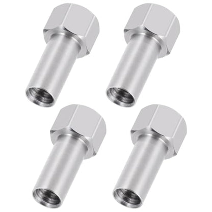 Stainless Steel M2.5 Extended Wheel Nuts 2/3/4/5/6mm Upgrade for 1/18th TRX4M Defender Bronco K10 High Trail F150 RC Crawler Car Parts (6mm) - style: 6mm