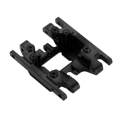INJORA 53g Black Coating Brass Skid Plate Transmission Mount for TRX4M - color: Black Brass