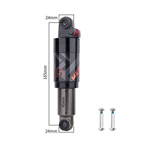 MEROCA Air Pressure Rear Shock Absorber Mountain Bike Folding Bike Scooter Rear Bile 165mm Shock Absorber - size: 165mm