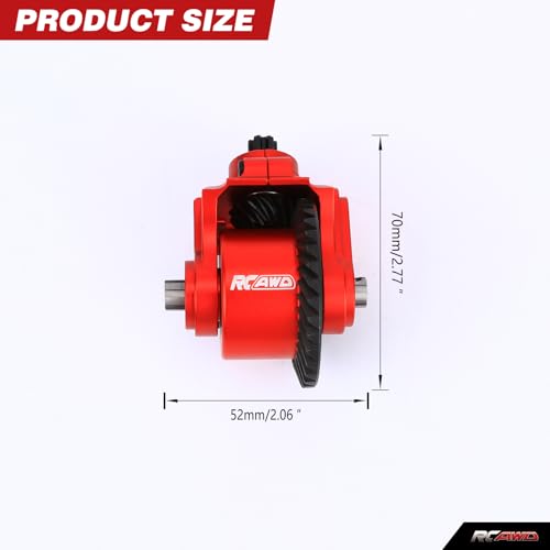 RCAWD 30K Oil, 20% Faster, 40CrMo Gear, Front Rear Diff Set 34T 13T, Enlarged Spiral Teeth for Big Rock, Granite, Senton, Vorteks, Typhon, Infraction, Vendetta 3S & Kraton Outcast Mojave 4S