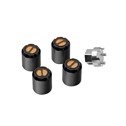 DJX 4PCS Aluminum M2.5 Wheel Nut Center Cap Locking Hubs for TRX-4M TRX4M Etc 1/18 RC Crawler Car (Black and Gold) - color: Black&gold