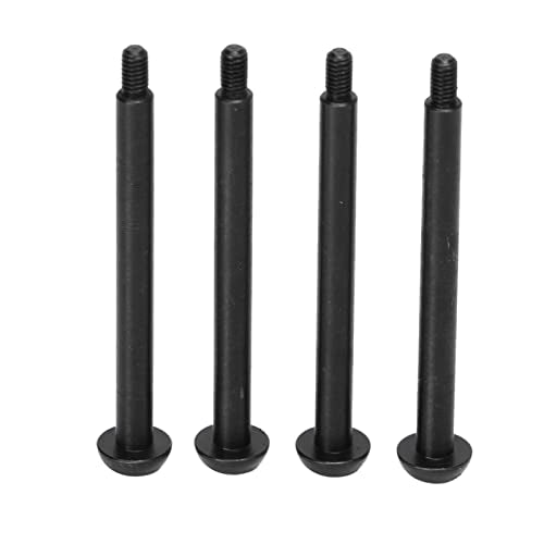 JTLB RC Lower Arm Hinge Pin, Premium Steel Aluminum Alloy Suspension Swing Arm Pin, Stable Structure, 4pcs 1.9in Rear Hinge Pin for ARRMA 1/7 1/8 Series, Made of M3 Nut (Black) - color: Black