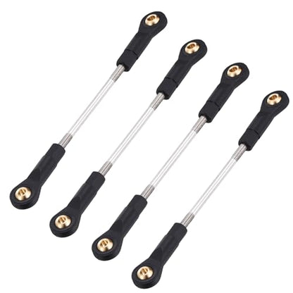MECCANIXITY 4Pcs Adjustable Turnbuckles Camber Links, 84-94mm Turnbuckle Rod Steering Servo Linkage with M3 Ball Head Rod Ends for RC Car Replace Parts DIY - size: 84-94mm