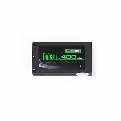 Helidirect Pulse 400mah 2S 7.6V 60C LiHV Hardcase Battery with XT-60 Plug Used for Mini Z, XBility 1, Drift, Micro B, Micro, Hobbyplus 1/24 Racing & Drift - Remote Control Car, RC Car Battery
