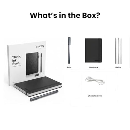 SyncPen Digital Notebook Smart Pen Set | Real Time Sync from Paper to App, Bluetooth Pen with OCR and Audio Recording | Gift for Students, Creators & Professionals