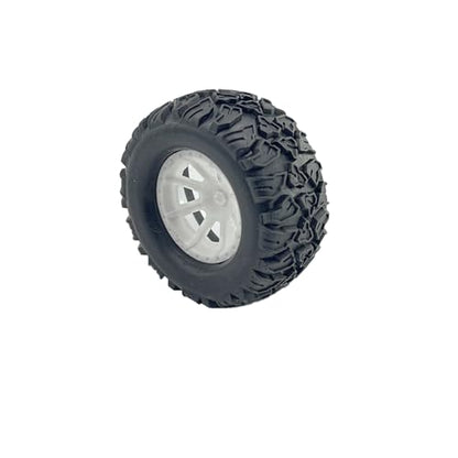 4PCS Toy Car Wheel 55mm Model Car Rubber Tire Wheel with Metal Shaft Axles for RC Car Truck DIY Model Toy Building Project (3x55mm) - style: 3x55mm