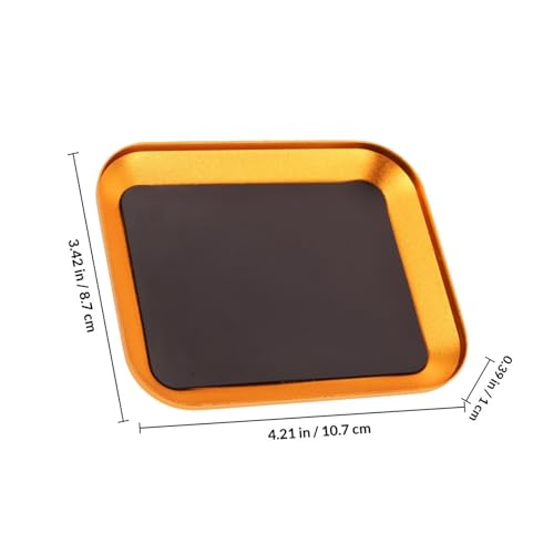 Ipetboom Portable Aluminum Alloy Screw Tray Organizer Tool with Magnetic Pad for Rc Repair and Maintenance, Golden Metal Parts Bowl Reducing the Risk of Losing Screws, for Model Airplane