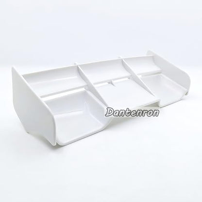 1/8 RC Car Force Rear Spoiler High Down Force Body Wing Tail Compatible with 1:8 Scale RC Off Road Short Course Truck Buggy Racing Car (White) - color: White