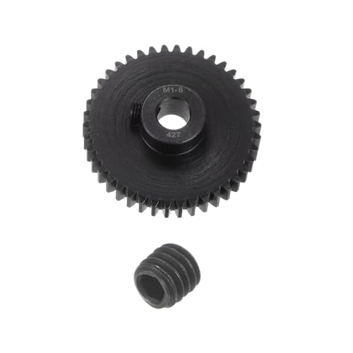 uxcell Mod 1 42T Pinion Gear 8mm Bore Hardened Steel Motor Rack Spur Gear for RC Car Truck Gear Drive