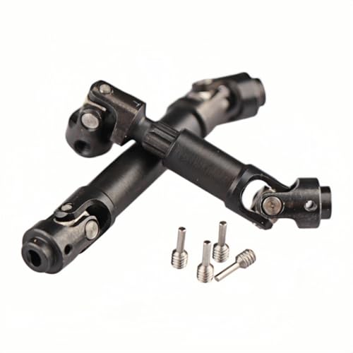 Aimrock 1-Set Steel RC Drive Shafts Upgrades for 1/30 Axial SCX30 RC Crawler (Black) - color: Black