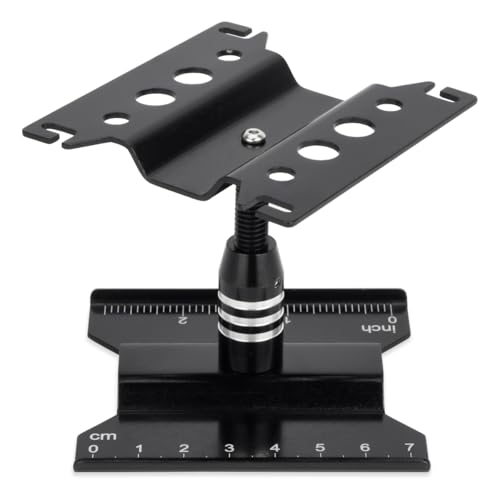 Aluminum Repair Station Work Stand Assembly Platform 360 Degree Rotating for 1/16 1/18 1/24 RC Crawler Axial SCX24 Traxxas TRX4M (Black)