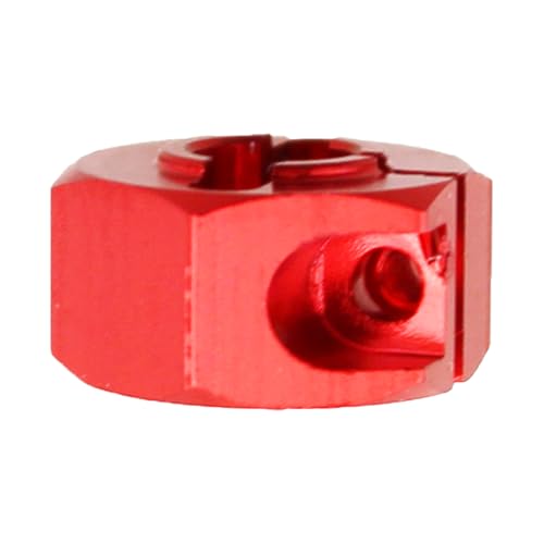 TAODAN 1 Set 12mm OD Red Aluminum Hex Wheel Adapter Tire Screw Type Combiner Remote App Controlled Vehicle Part