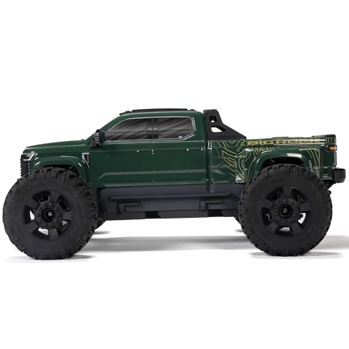 ARRMARC Truck 1/10 Big Rock 4X4 223S BLX BRUSHLESS Street Truck RTR (Batteries and Charger Not Included) with DSC, (Green), ARA4312V4T2 - color: Green