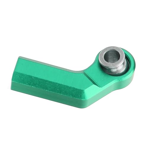 4 Set RC Link Rod End Alloy M4 Curved CW 7mm Ball Joint Head for 1/10 Scale Model Car, Replacement Tie Rod End with Hard Oxidized Finish and Standard M4 Thread (Green) - color: Green