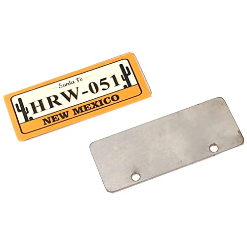 2PCS HIRCQOO Metal RC Car License Plate Decorations Accessories Compatible with Traxxas TRX-4 Tamiya CC01 Axial SCX10 D90 1/10 RC Crawler Car (HRW051) - style: HRW051