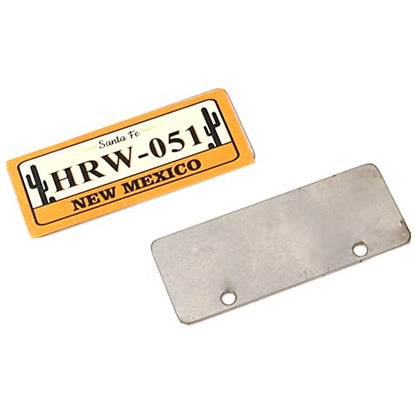 2PCS HIRCQOO Metal RC Car License Plate Decorations Accessories Compatible with Traxxas TRX-4 Tamiya CC01 Axial SCX10 D90 1/10 RC Crawler Car (HRW051) - style: HRW051